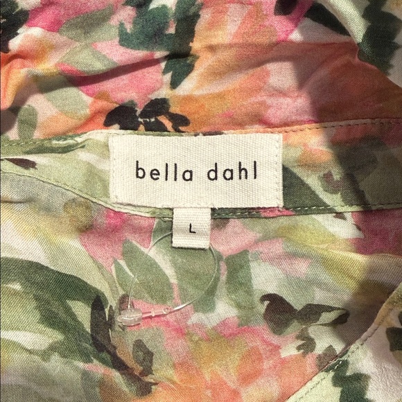 BELLA DAHL Button Front Hipster Shirt In Multi size Large - Picture 5 of 6